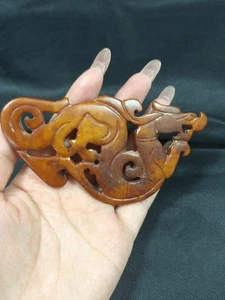 Colección de estatuas antiguas chinas de jade talladas a mano dragón antiguas de jade - Imagen 1 de 10