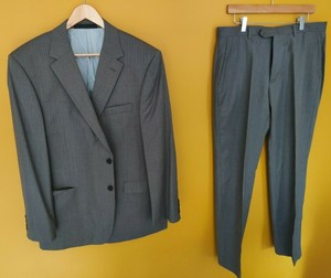 M&S GREY PIN STRIPED ' TAILORING ' SUIT - Chest 44" M / Trousers 36" R