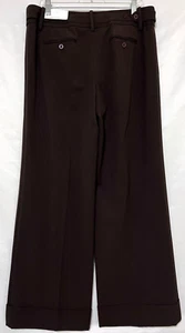 MSRP $69 LOFT "Ann" Below the Waist Stretch Womens 12 Brown Slacks Pants 34x36 - Picture 1 of 9
