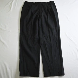 Lauren Ralph Lauren 36x32 Black Total Comfort Pleated Wool Mens Dress Pants - Picture 1 of 9