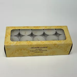 PIER 1 IMPORTS Tea Lights 30-Count Citronella Scented For Outdoor Use Only NOS - Picture 1 of 6
