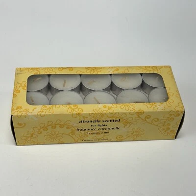 PIER 1 IMPORTS Tea Lights 30-Count Citronella Scented For Outdoor Use Only NOS - Image 1 of 4