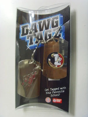 Florida State Seminoles dawg tagz necklace key chain set collegiate NCAA 49419 - Image 1 of 4