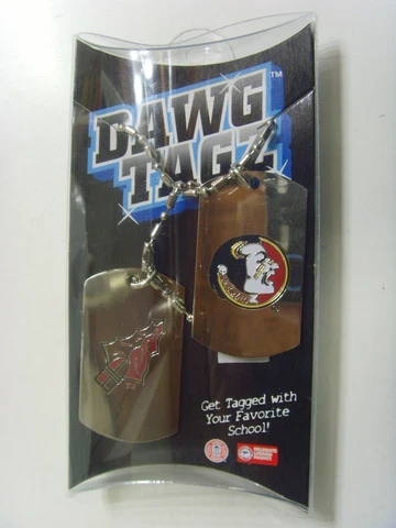 Florida State Seminoles dawg tagz necklace key chain set collegiate NCAA 49419 Cover