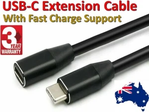 USB 3.1 Type-C Male to Female Extension Cable USB-C Thunderbolt 3 Extender Cord - Picture 1 of 5