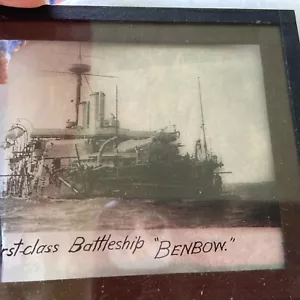 First Class Battleship Benbow Slide Photo Negative Slide 1800-1900 Massachusetts - Picture 1 of 3