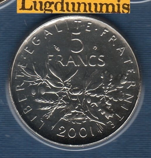 BU 2001 5 Francs Semeuse 2001 BU FDC 125000 Exemplaires Scéllé provenant du coff - Photo 1/1