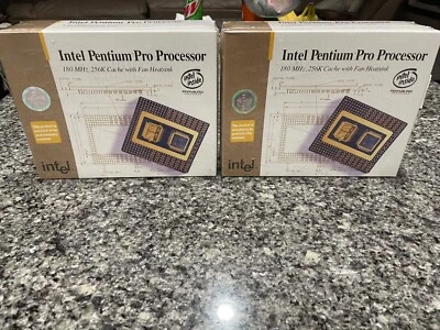 NEW IN BOX Intel Pentium Pro Processor 180MHz CPU 1996 EBOXBP80521180 RARE GOLD - Image 1 of 4