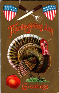 Vintage Thanksgiving Postcard Turkey 1908 - Picture 1 of 2