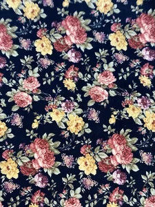 OOP Town & Country Ro Gregg Northcott Floral Flanell Stoff Rosen BTHY - Bild 1 von 3