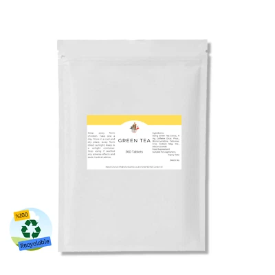 Green Tea Extract Tablets - Suitable for Vegetarian Diets - Image 1 of 4
