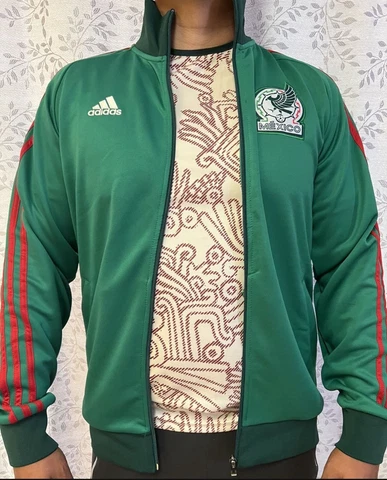 Adidas Team Mexico Soccer Track Jacket Mens Green Size Medium Cover