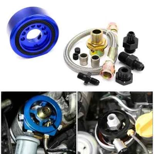 Car Oil Filter Sandwich Plate Cooler Adapter For 1988-1991 Honda Civic B20 Vtec - Picture 1 of 6