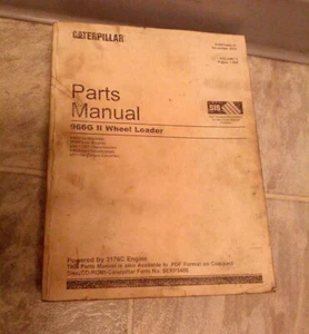 Caterpillar 966G II Wheel Loader OEM Parts Manual Vol I - Foto 1 di 2