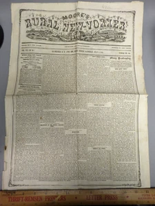 1 de julio de 1865 Rural New Yorker Rochester NY Periódico Barómetro Anuncio Guerra Civil Era - Imagen 1 de 9