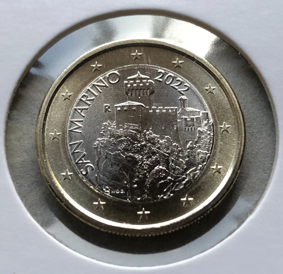 SAN MARINO 2022 SECONDA TORRE  MONETA 1 EURO NUOVA FDC da rotolino - Imagen 1 de 1