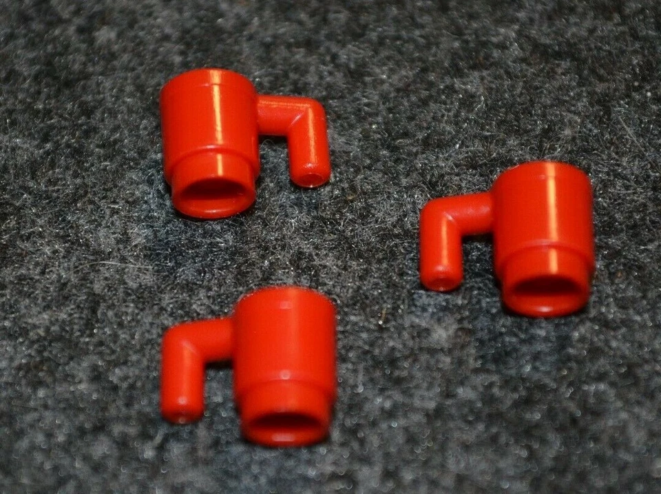 (3) 1x1 Minifigura Roja TAZA / Tazas de Café Ladrillos ~ Nuevas Piezas Lego ~ Foto 1 de 1