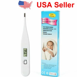 Oral Digital LCD Elektronisches Thermometer Baby Erwachsene Sicherheit Temperatur CE - Bild 1 von 10
