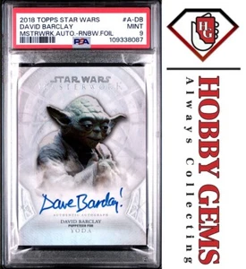 YODA PSA 9 2018 Star Wars Masterwork Rainbow Autograph Dave Barclay #A-DB 24/50 - Picture 1 of 2