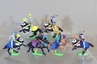 BRITAINS DEETAIL 6 x MOUNTED KNIGHTS ATTACKING & with AXE MACE & SWORDS 2ppe