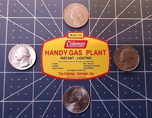 PEGATINA PRÁCTICA DE PLANTA DE GAS Coleman 502 - Imagen 1 de 1