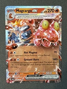Pokemon Scarlet Violet Twilight Masquerade Magcargo ex 29 /167 Double Rare - Picture 1 of 2