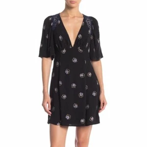 Mini Vestido Free People Mujer 0 Sinsonte Malla Bordada - Imagen 1 de 9