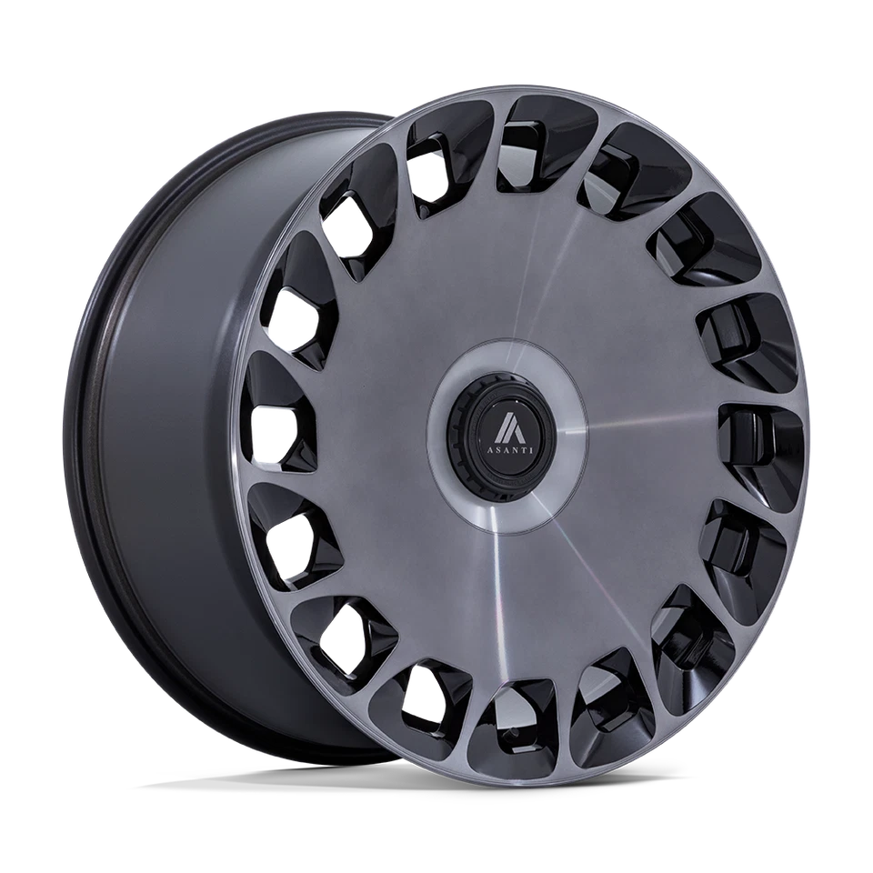 22x9 Asanti ABL-45 Aristocrat 光泽黑色 Mach DDT 车轮 5x112/5x120 (27 毫米) — 第 1/4 张图片
