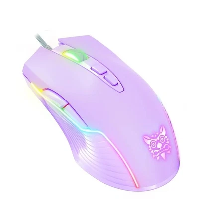 Cute RGB 6400 DPI Wired Gaming Mouse Breathing LED Optical USB 7 Buttons Game... - Image 1 of 4