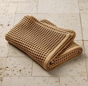 Asciugamano Bagno Waffle Marrone Caldo Casaluna Set 2 Certificato OEKO-TEX 100% Cotone - Foto 1 di 6