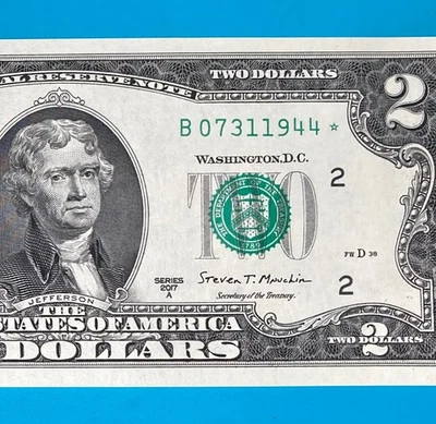 July 31, 1944 (B 07311944 *) BIRTHDAY $2 Two Dollar Bill *UNC* - Image 1 of 4