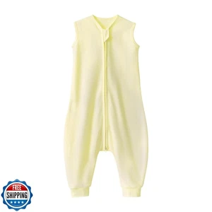 QUENESS Baby Schlafsack mit Füßen für Jungen Mädchen, Säugling Kleinkind ärmellos S - Bild 1 von 5