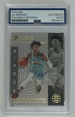 Ja Morant Autograph Signed 2019-20 Panini Illusion Rookie Card - PSA/DNA Sticker - Image 1 of 2