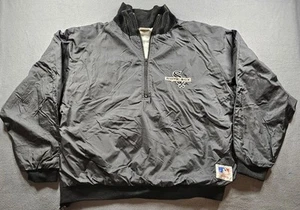 VINTAGE Chicago White Sox 90s Nutmeg Quarter Zip Jacket MLB M/L FAST SHIPPING - Picture 1 of 10