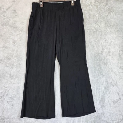 CAbi Pants Womens Medium Black Pull On Wide Leg Elastic Waist Style 400 - Image 1 of 4