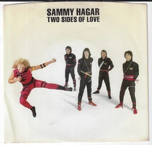 SAMMY HAGAR TWO SIDES OF LOVE/BURNIN' DOWN   RED 7" W/ PIC SLEEVE VG+/VINYL NM - Picture 1 of 3