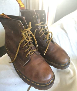 BOTINES DOC MARTENS HECHOS EN INGLATERRA CUERO MARRÓN, UK 6, US 8 MUJER, HOMBRE 7 - Imagen 1 de 8