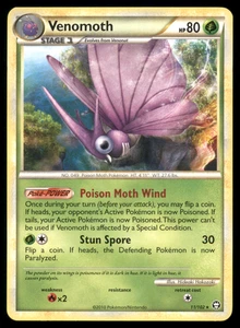 Tarjeta Pokémon Venomoth 11/102 Triumphant regular no holográfica 2010 jugada ligera LP - Imagen 1 de 2