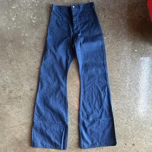 Vintage Southern Apparel Marine Latzhose Seefahrer blau Denim Schlaghose - 30x36 - Bild 1 von 10