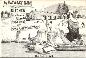 Whataday Inn The "Inn" Crowd Humor Cat Garbage Can  Blythe Durand GQ5 - Picture 1 of 2