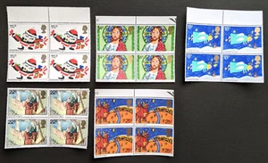 1981 WEIHNACHTEN KINDER BILDER 5 BLÖCKE À 4 BRIEFMARKEN POSTFRISCH SG1170 - 1174 - Bild 1 von 1
