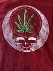 Rare Vintage 90’s Grateful Dead L/S Hooded Baja Style Shirt Skull Weed Leaf Logo