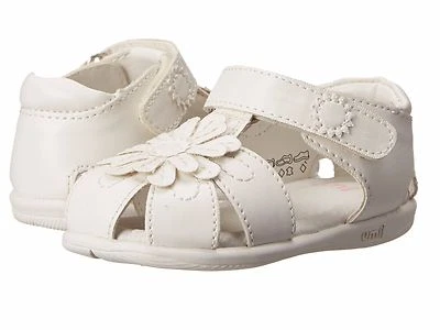  Sandalias de verano blancas con punta cerrada para niñas pequeñas talla 8 M Foto 1 de 4