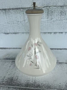 1960's Taylor Smith Taylor Pink Flowers Wide Bottom Carafe / Vase - Picture 1 of 7