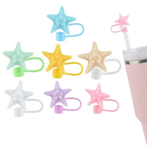 10mm Straw Cover Cap for Tumbler Cup,Silicone Straw Topper 10mm 0.4 in Reusable - Picture 1 of 23