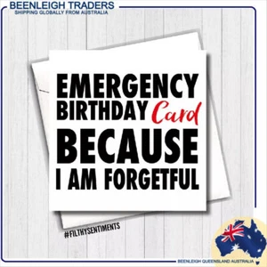 EMERGENCY BIRTHDAY CARD Cards By Filthy Sentiments Greeting Cards New - Picture 1 of 5