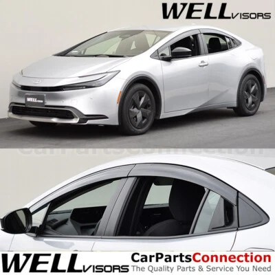 Viseras de ventana WellVisors para Toyota Prius 2023 2024 tinte de humo serie Premium Foto 1 de 4