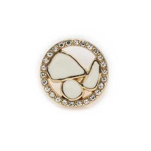 5pcs Shiny Enamel Metal Buttons for Clothing Headbands Crafts Sewing Decor 18mm - Picture 1 of 9