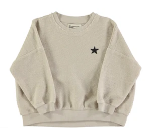 Piupiuchick kids Ecru Logo Star Sweatshirt size 10 $82 - Picture 1 of 2