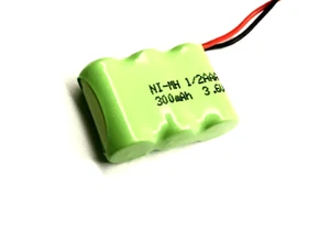 3,6V NiMH 300mAh AAA 1/2 Akumulator Złącze Przewód do telefonu domowego - Zdjęcie 1 z 4